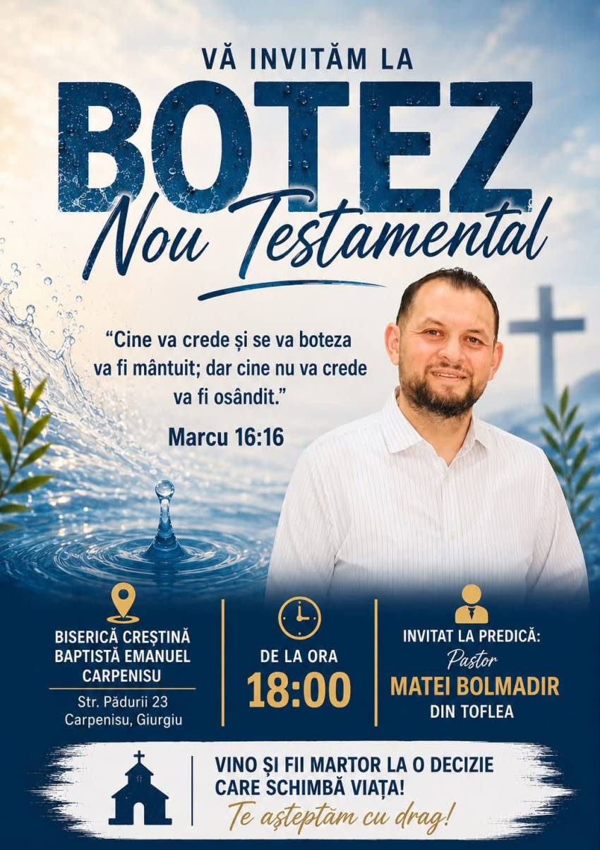 Botez la Biserica Emanuel Cărpenișu
