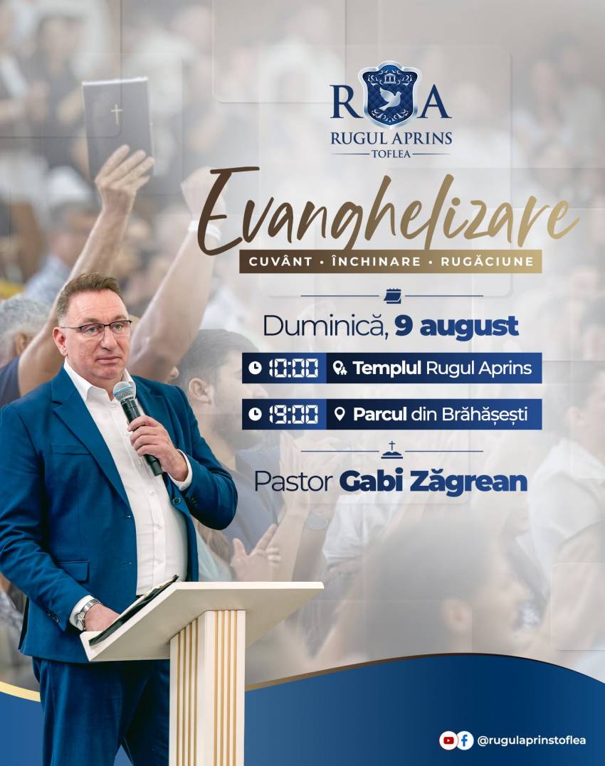 Gabi Zăgrean la Biserica Rugul Aprins Toflea