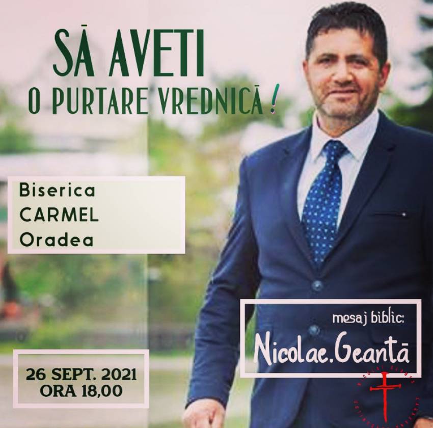 Nicolae Geantă la Biserica Carmel Oradea