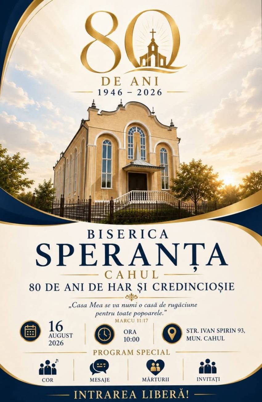 Aniversare 80 de ani la Biserica Speranța Cahul