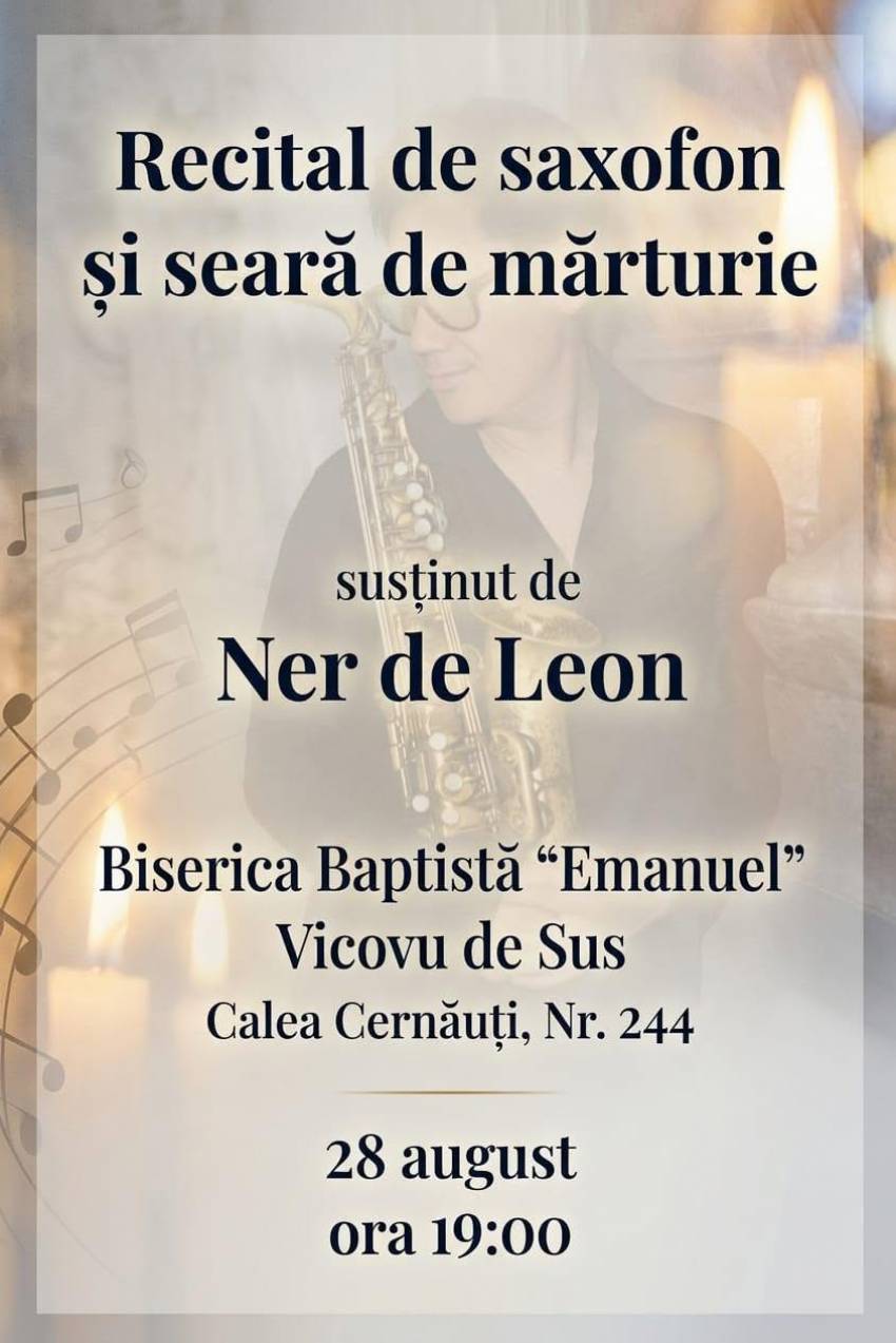 Recital de saxofon la Biserica Emanuel Vicovu de Sus