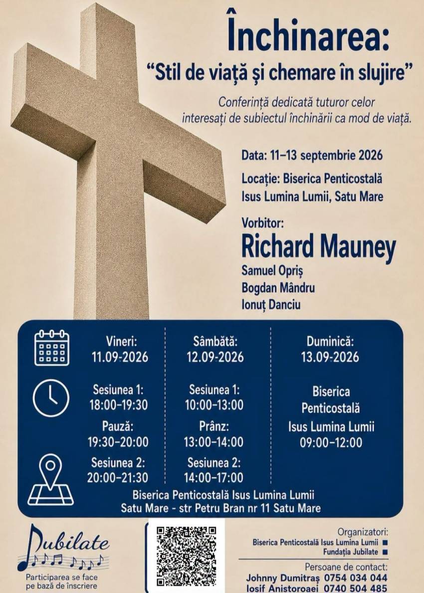 Conferință cu Richard Mauney la Satu Mare