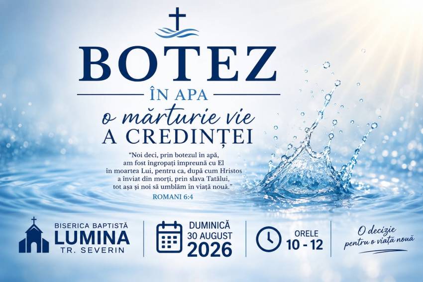 Botez la Biserica Lumina Drobeta-Turnu Severin