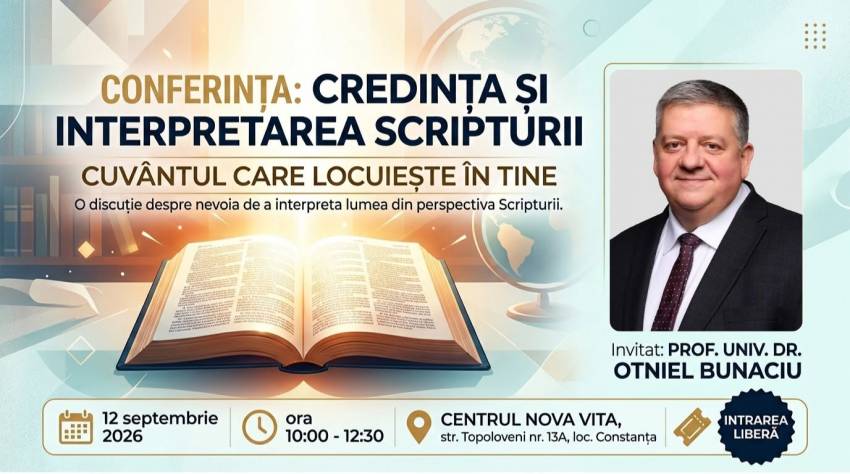 Conferință cu Otniel Bunaciu la Biserica Nova Vita Constanța