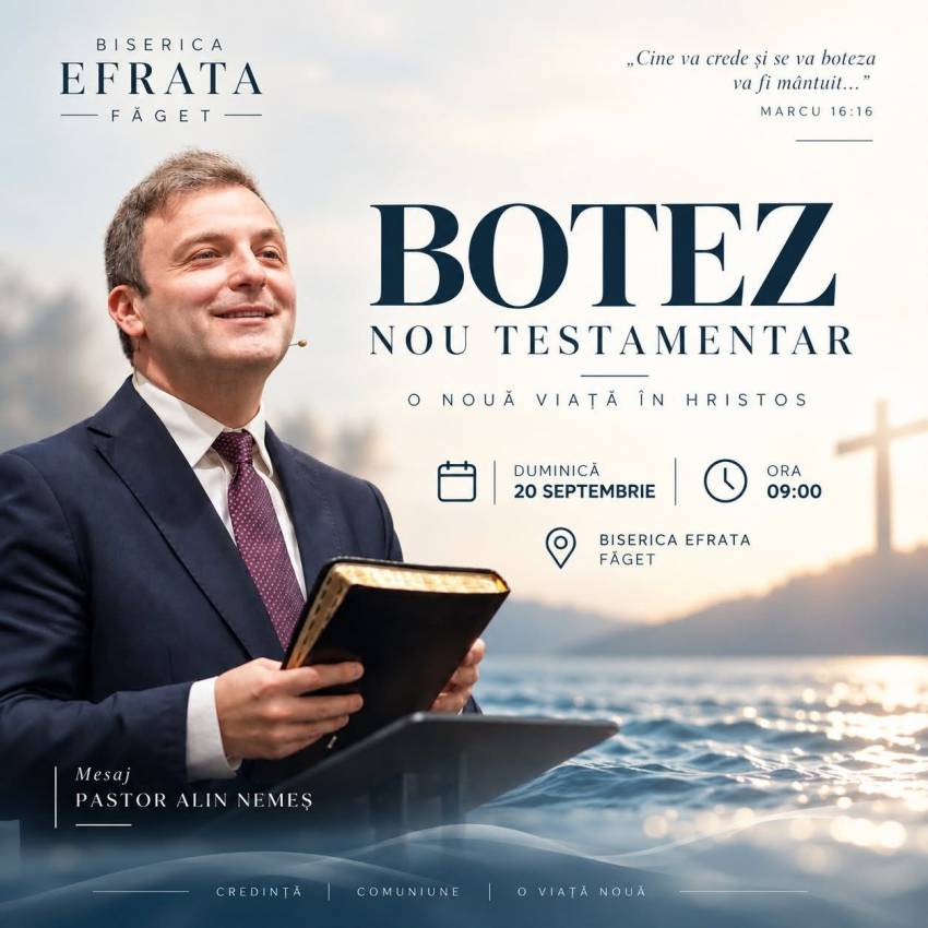 Botez la Biserica Efrata Făget