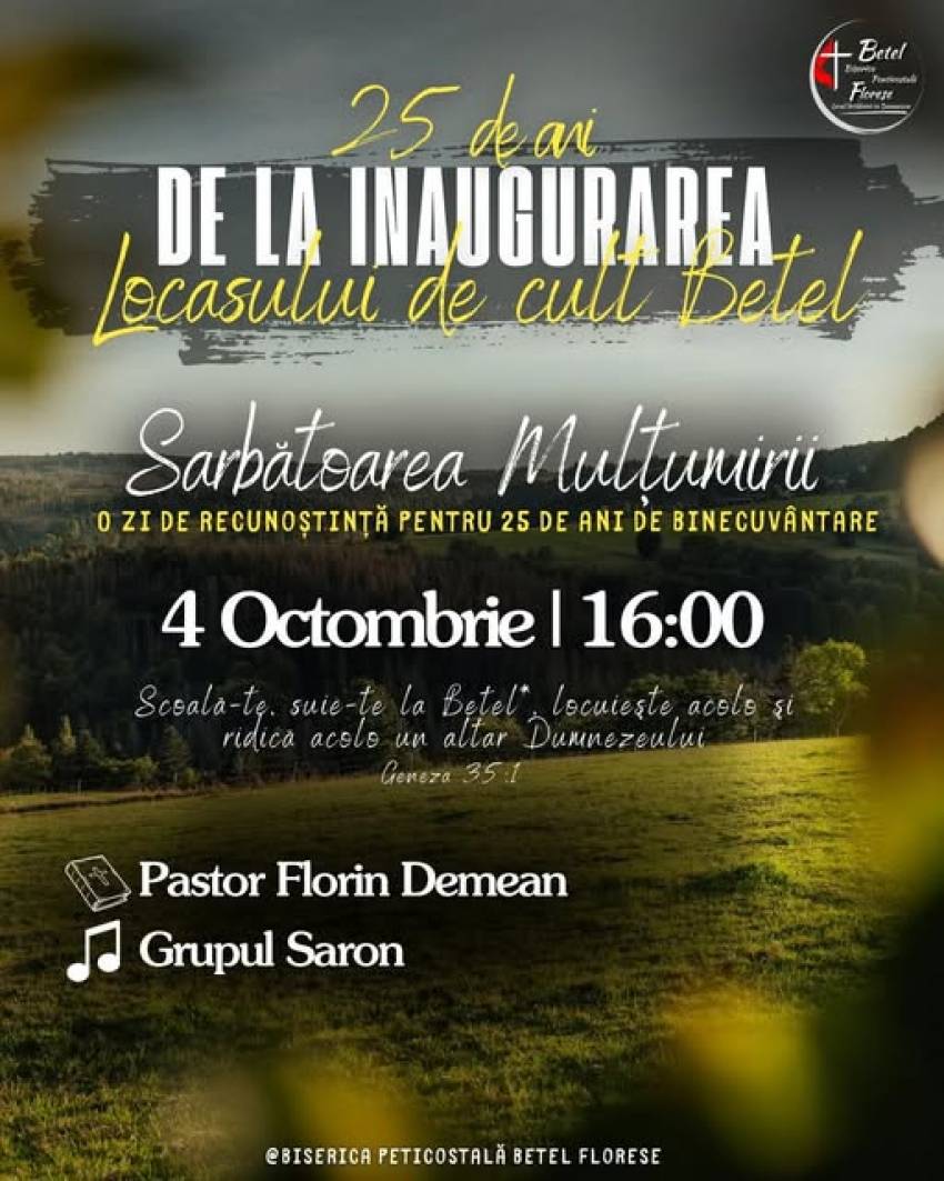 Aniversare 25 de ani la Biserica Betel Florese