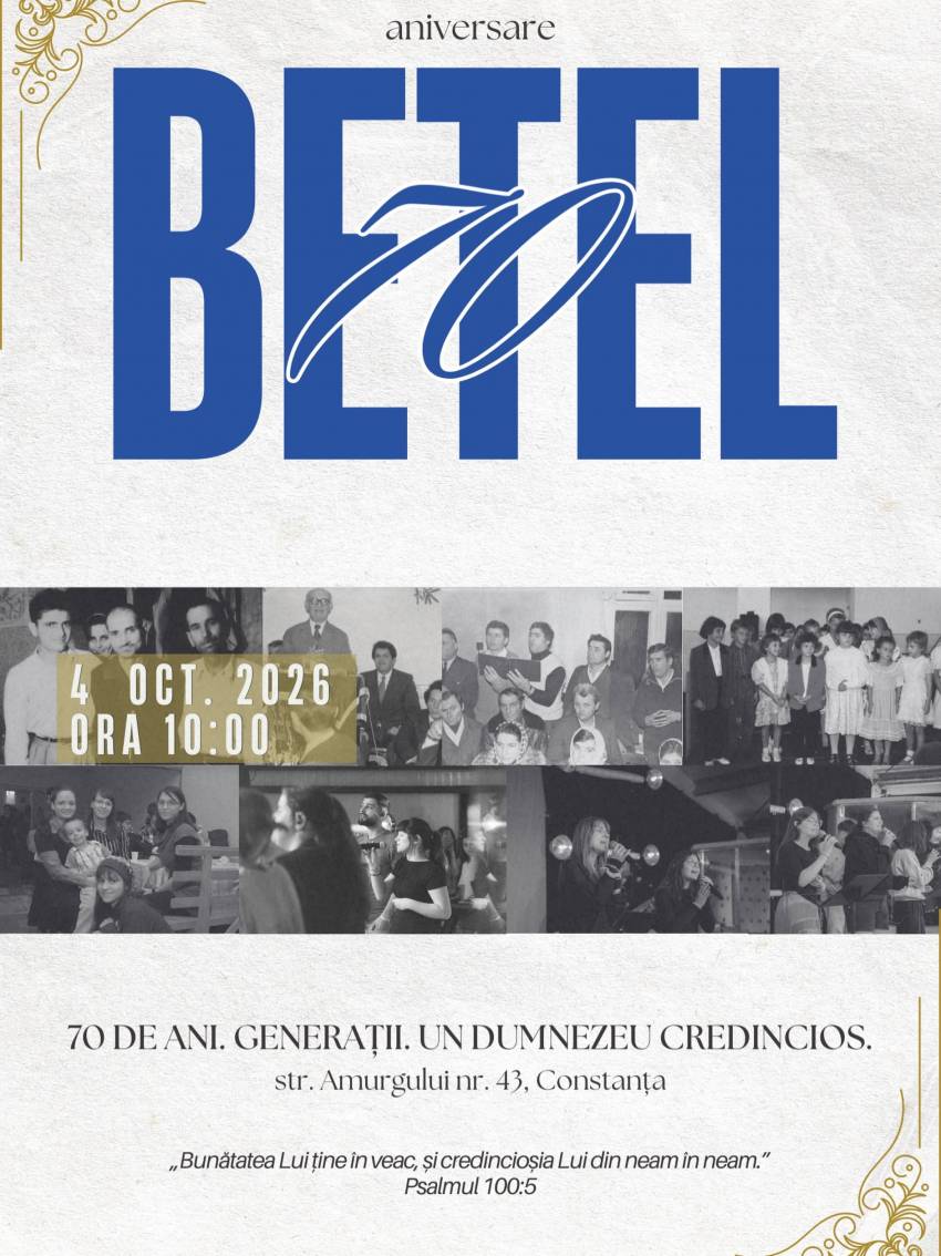 Aniversare 70 de ani la Biserica Betel Constanța