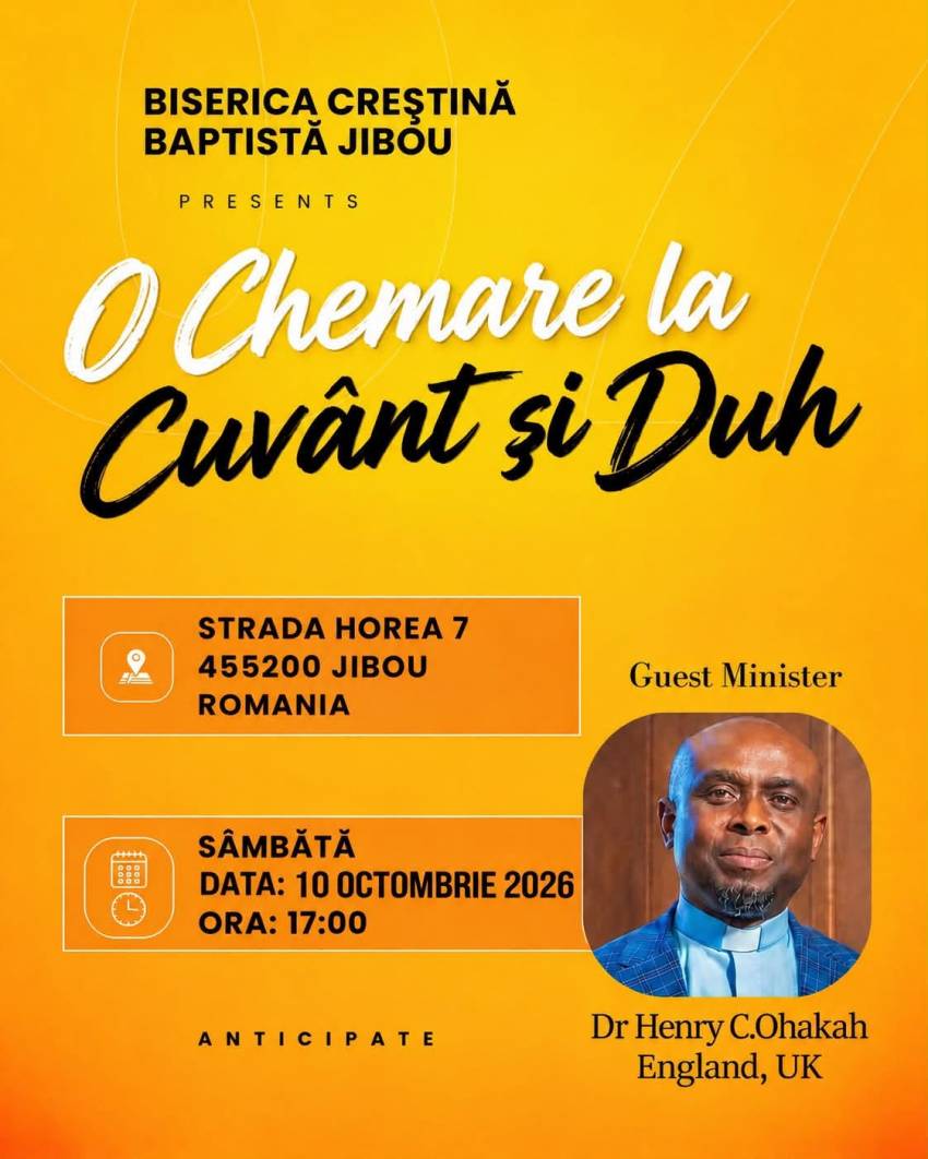 Henry Ohakah la Biserica Baptistă Jibou