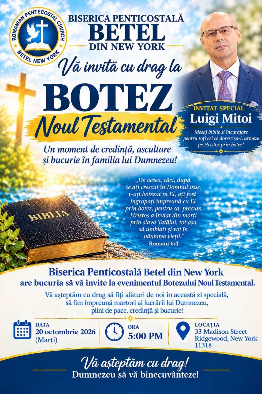 Botez la Biserica Betel New York