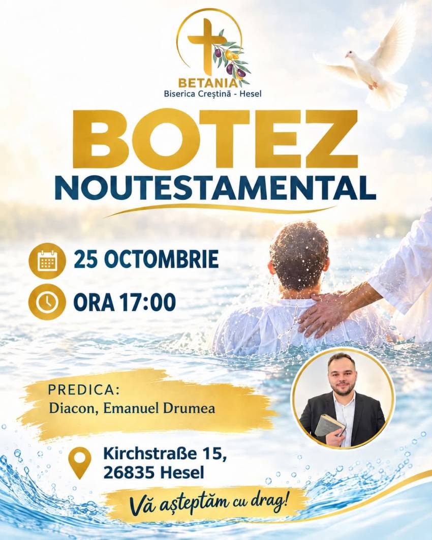 Botez la Biserica Betania Hesel