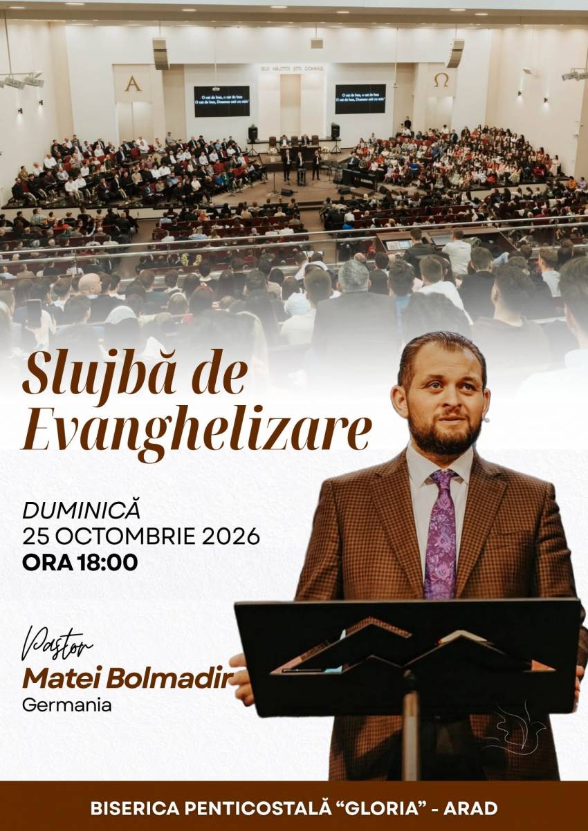 Matei Bolmadir la Biserica Gloria  Arad