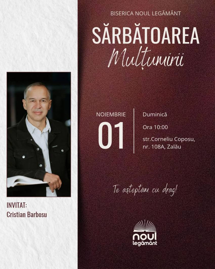 Sărbătoarea Mulțumirii la Biserica Noul Legământ Zalău