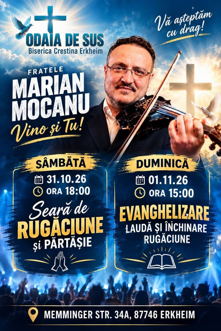 Marian Mocanu la Biserica Creștină Odaia de Sus Erkheim