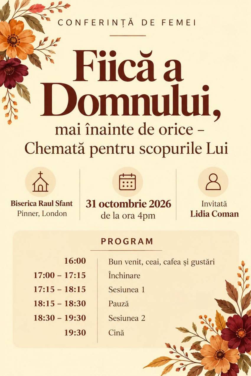 Conferință pentru femei la Biserica Apostolică Râul Sfânt Londra