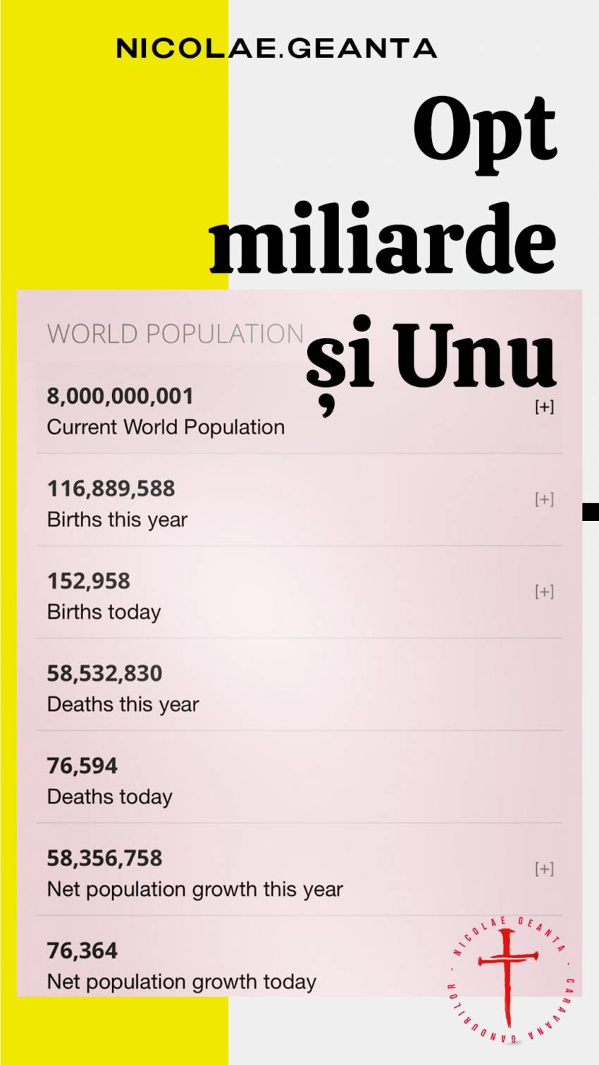 Nicolae Geantă ◉ Opt miliarde și Unu