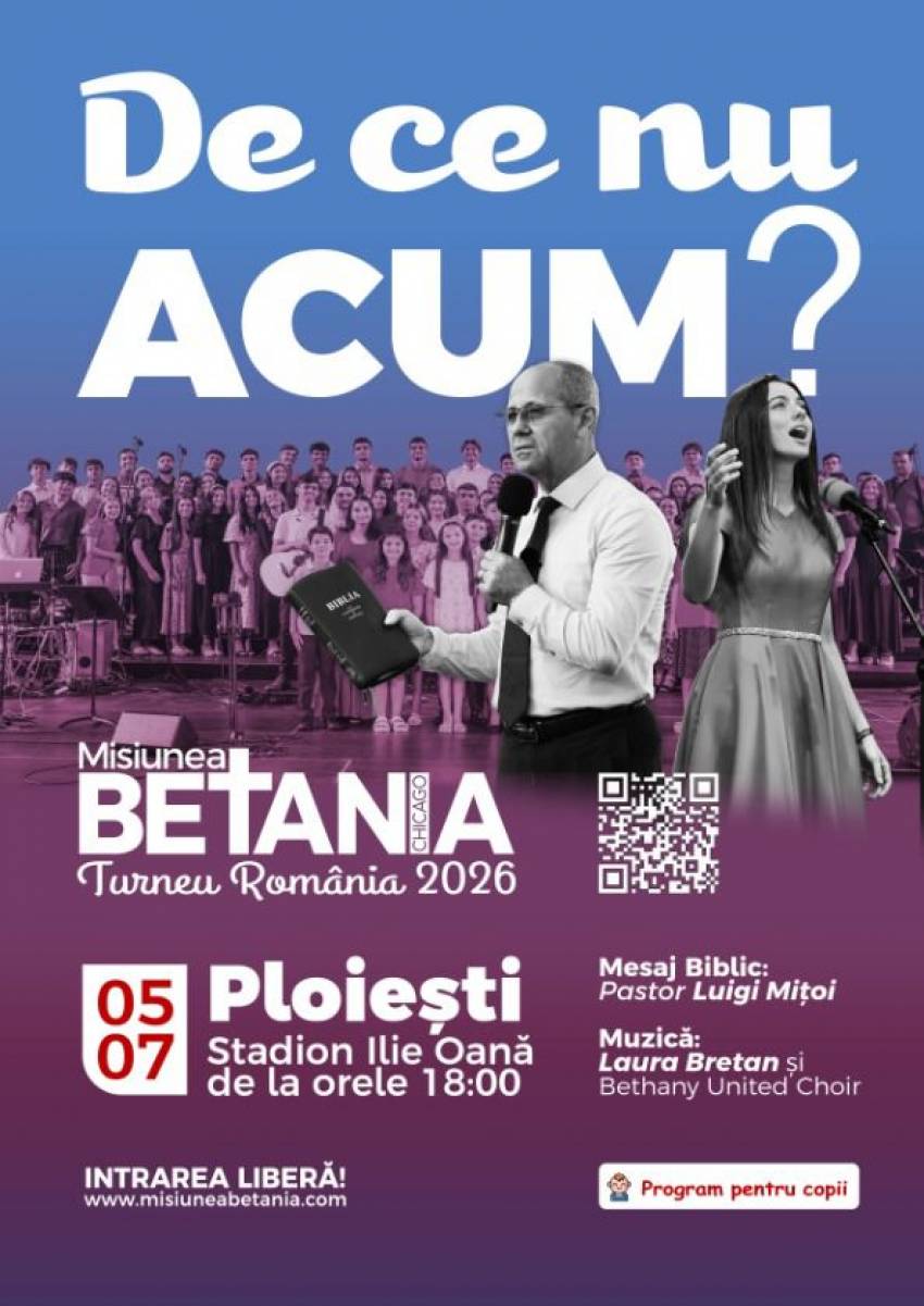 EVANGHELIZARE cu Bethany Chicago Mission pe stadionul Petrolul Ploiești (5 iulie 2025)