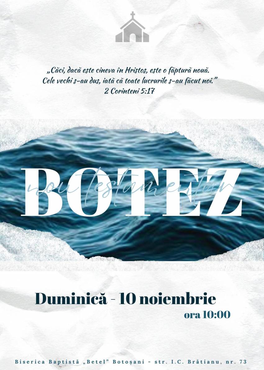 Botez la Biserica Betel Botoșani