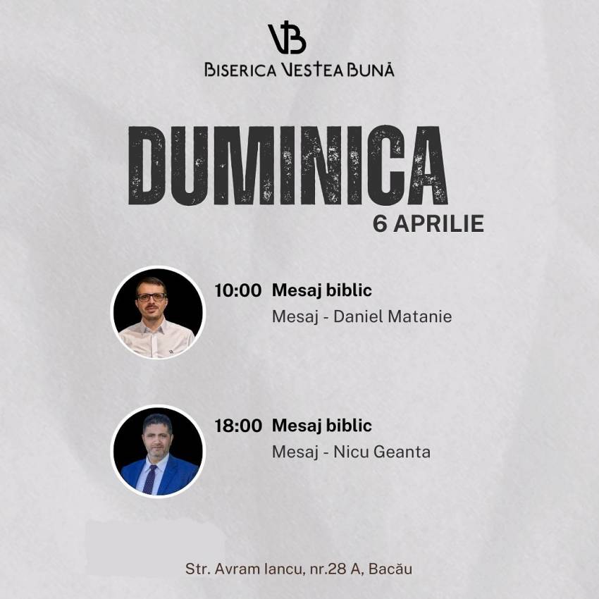 Nicolae Geantă la Biserica Vestea Bună Bacău