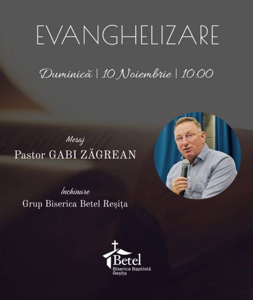 Gabi Zăgrean la Biserica Betel Reșița