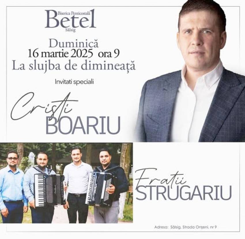 Cristi Boariu la Biserica Betel Sălsig