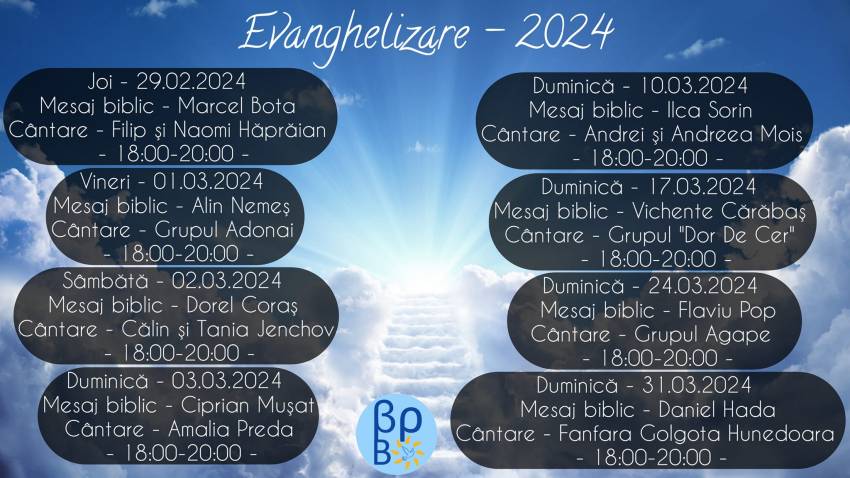 Seri de evanghelizare la Biserica Betleem Orăștie