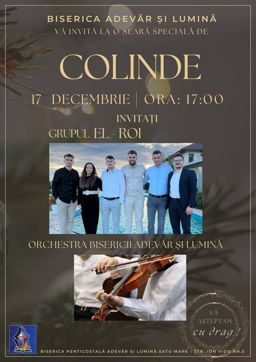 Seară de colinde la Biserica Adevăr și Lumină Satu Mare