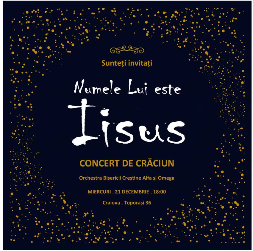 Concert de Crăciun la Biserica Alfa și Omega Craiova