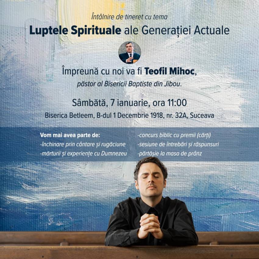 Întâlnire de tineret cu Teofil Mihoc la Biserica Betleem Suceava