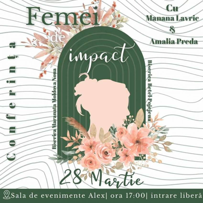 Conferință pentru femei cu Manana Lavric & Amalia Preda la Moldova Noua