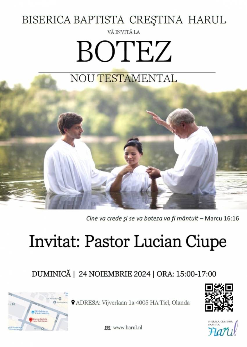 Botez la Biserica Harul Olanda