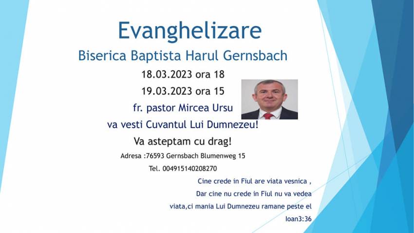 Mircea Ursu la Biserica Harul Gernsbach