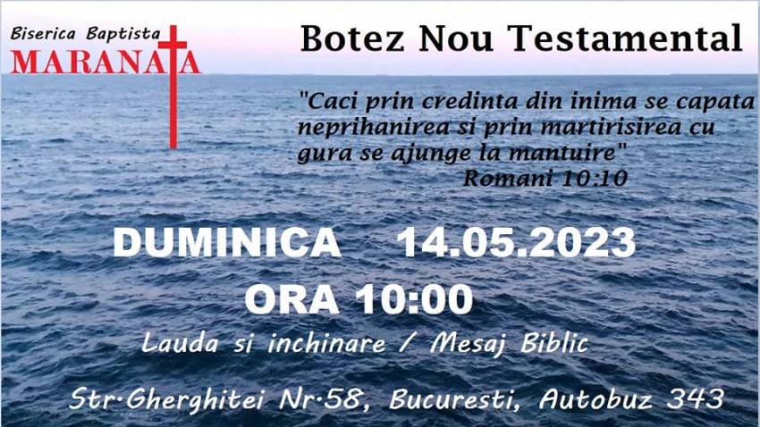 Botez la Biserica Maranata București