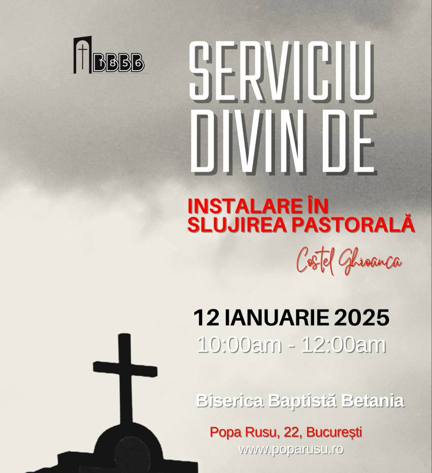 Instalare în slujire pastorală la Biserica Betania București