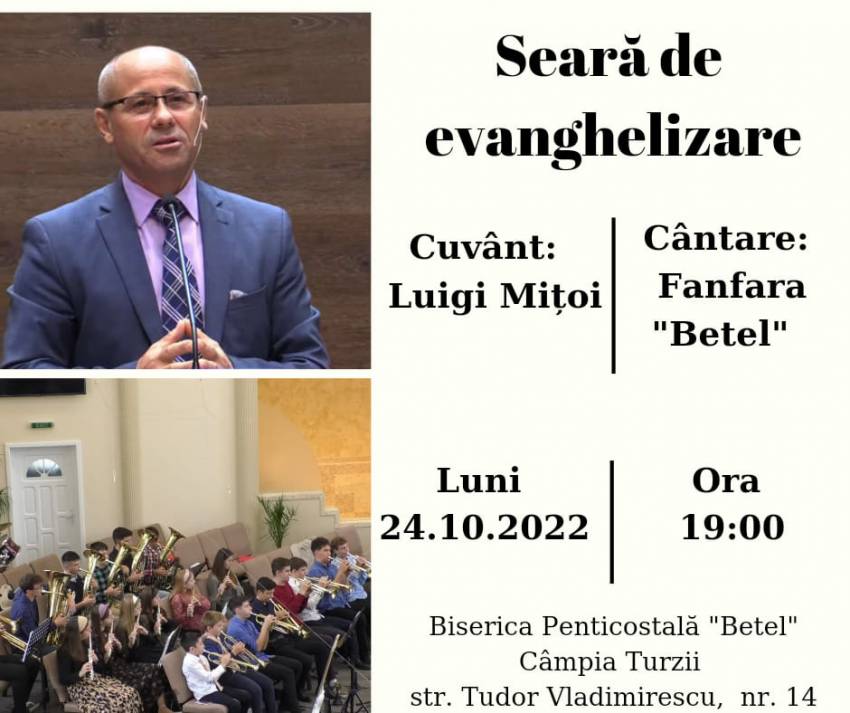 Luigi Miţoi la Biserica Betel Câmpia Turzii