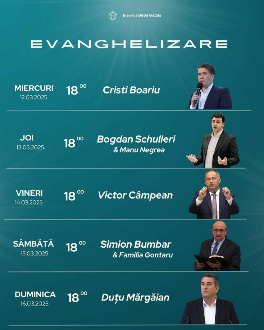 Seri de evanghelizare la Biserica Betel Gătaia
