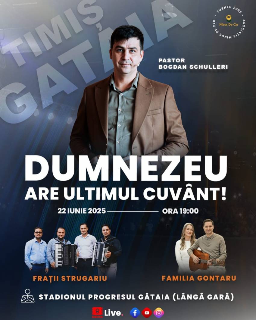 Evanghelizare cu Bogdan Schulleri la Stadionul Progresul Gătaia