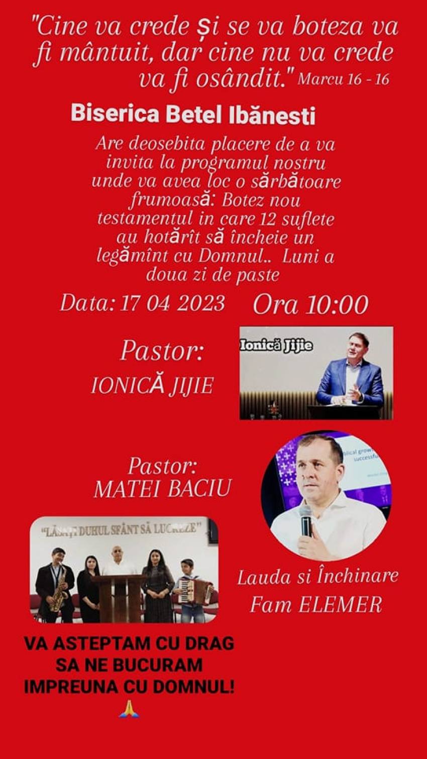 Botez la Biserica Betel Ibănești