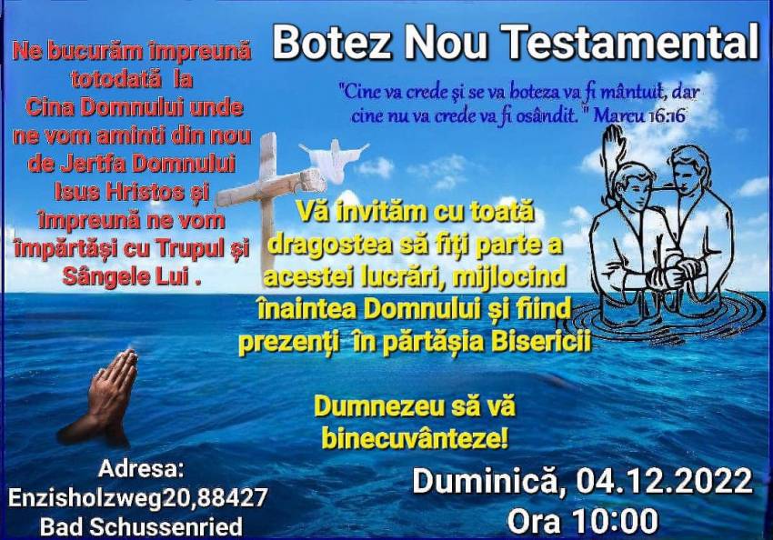 Botez la Biserica Bethesda Bad Schüssenried