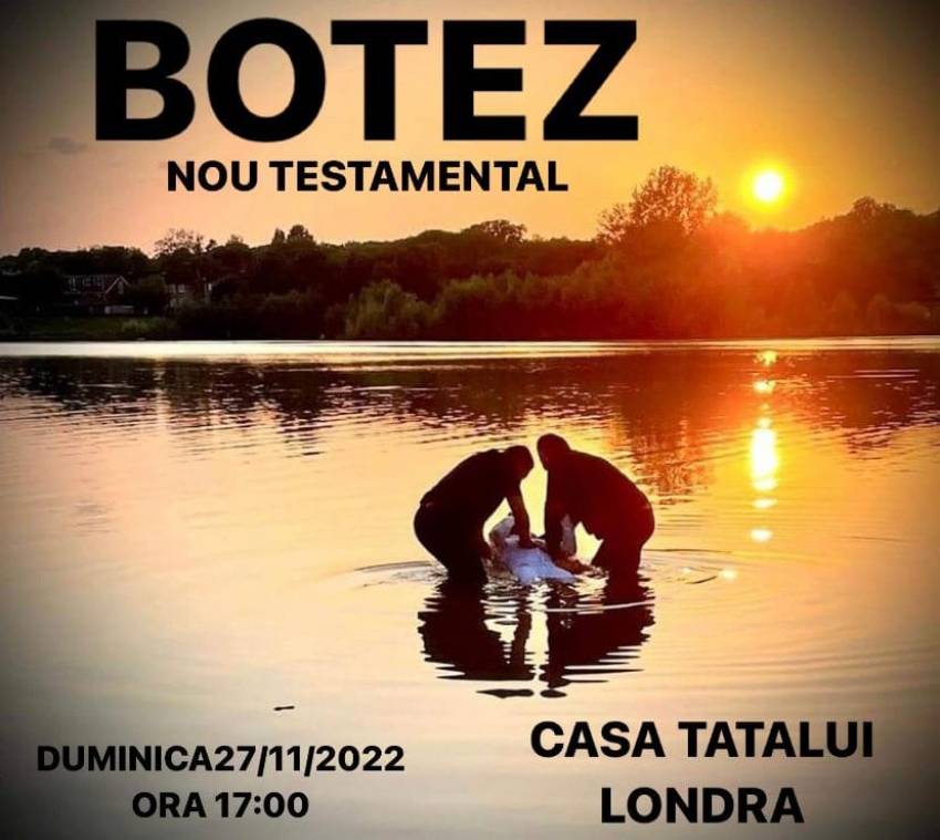 Botez la Biserica Casa Tatălui Londra