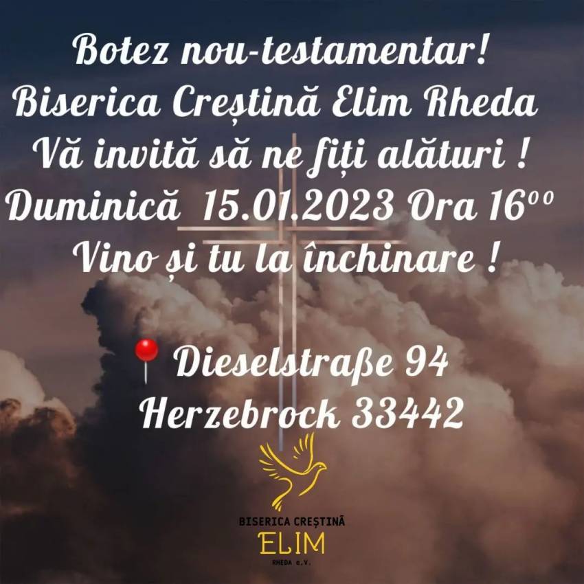 Botez la Biserica Elim Rheda