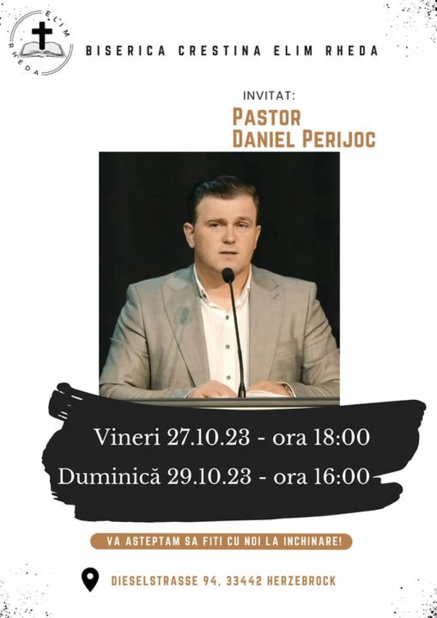 Daniel Perijoc la Biserica Creștină Elim Rheda
