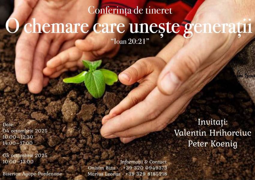 Conferință pentru tineri la Biserica Agape Pordenone