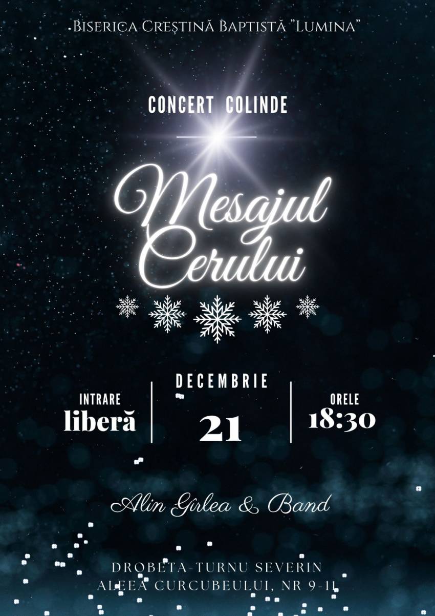 Concert de colinde la Biserica Lumina Drobeta-Turnu Severin