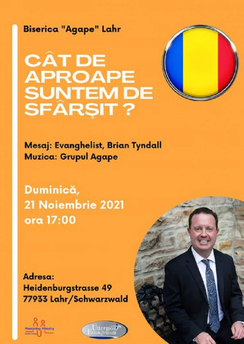 Brian Tyndall la Biserica Agape Lahr