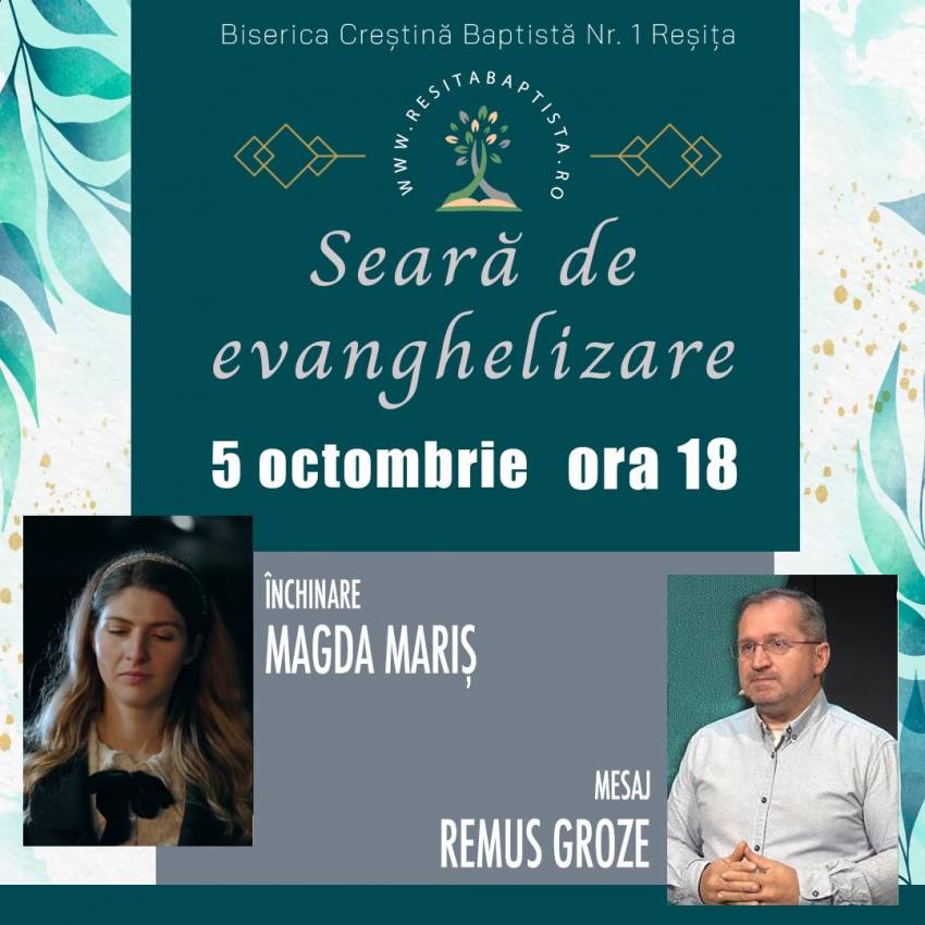 Remus Groze la Biserica Baptistă Nr.1 Reșița