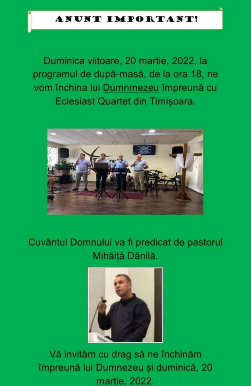 Mihăiță Dănilă & Eclesiast Quartet la Biserica Factorul Plus Timișoara