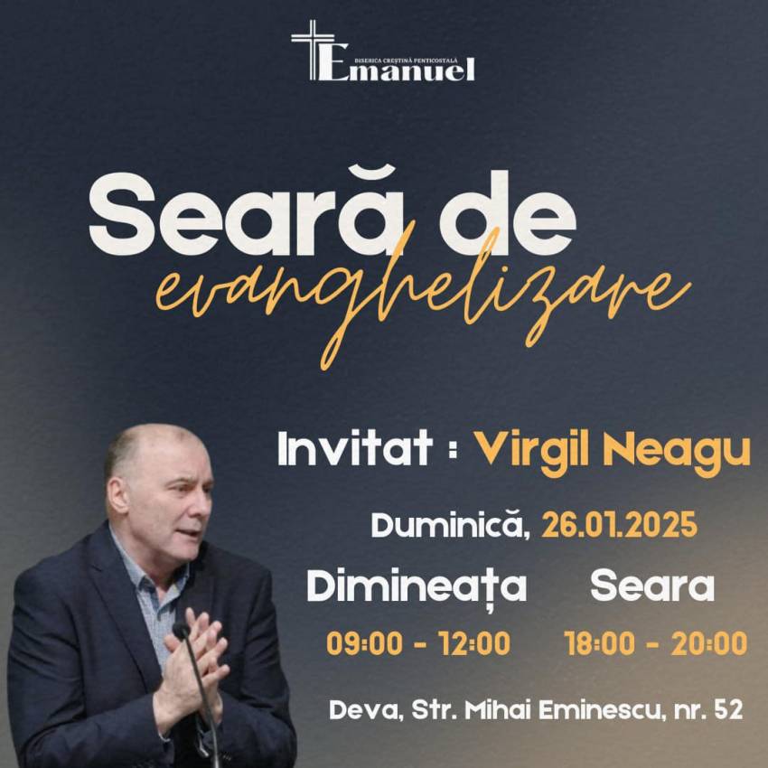 Virgil Neagu la Biserica Emanuel Deva