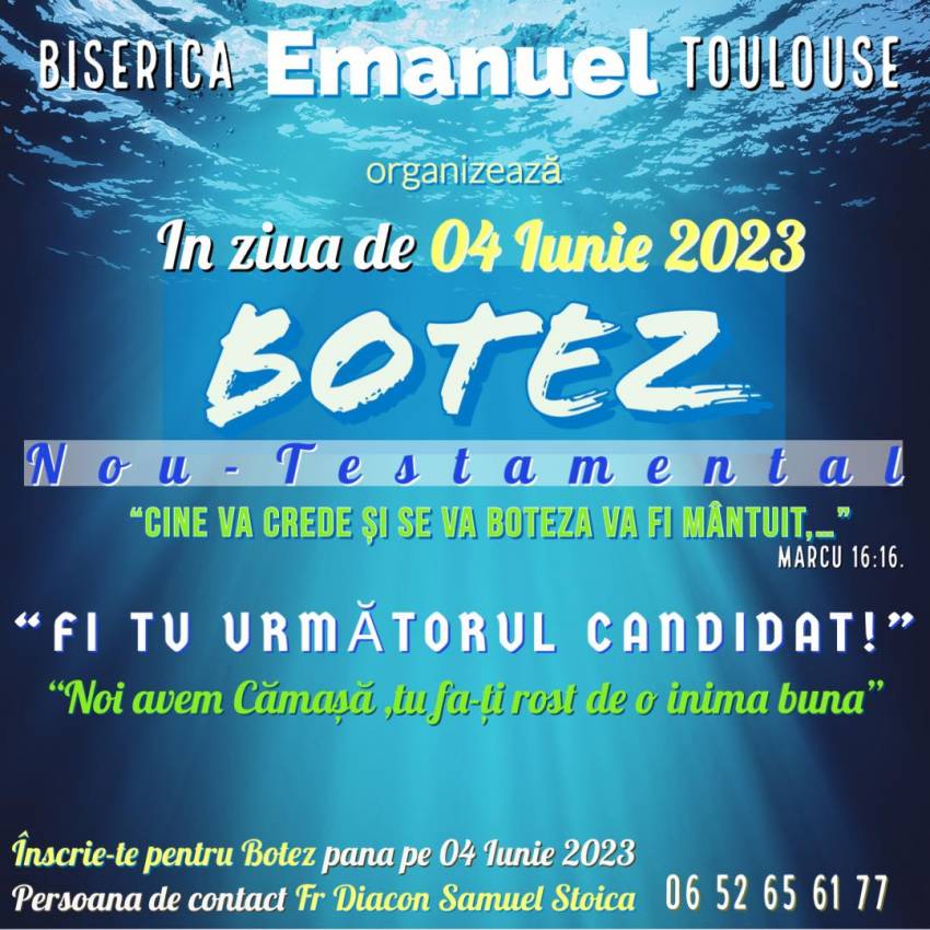 Botez la Biserica Emanuel Toulouse