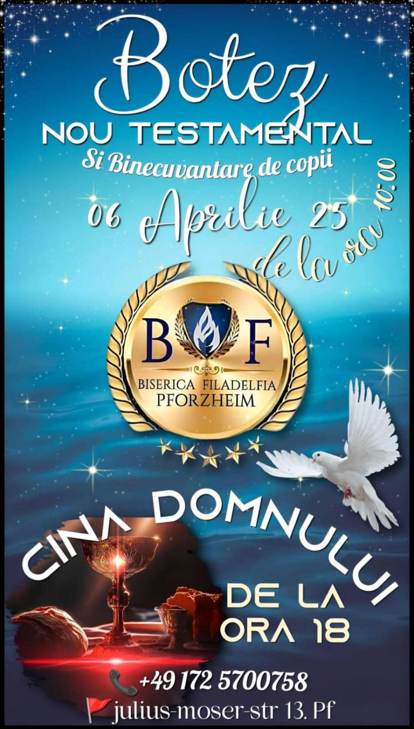 Botez la Biserica Filadelfia Pforzheim