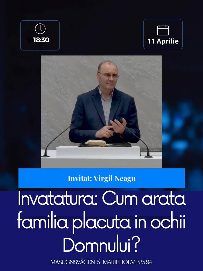 Virgil Neagu la Biserica Filadelfia Marieholm
